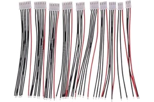 LinsyRC 10 Pièces 2S 3S 4S 5S 6S JST-XH 2S-6S Câble Extension d'équilibre Lipo Adaptateur Prise avec Fil de Silicone 15CM 22AWG (2-6S(2 pièces chacun))