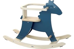 VILAC - Gioco e giocattoli - Set Hudada cavallo a dondolo blu 1128B + arco 1128S - Piazza seduta - Equilibrio - Gioco per bambini dai 18 mesi - Made in France