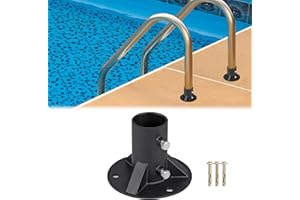 GZWY Halterungen für Poolleiter, Edelstahl Poolzubehör Montageset für Pool Leiter mit Flanschrohr, Hülse für Schwimmbadleiter, Flansch Leiterhalterung stabil, Sicherheitsleiter Schwimmbadleiter Zubehör