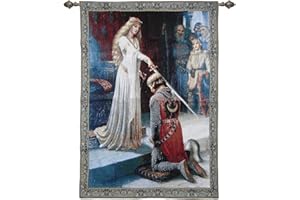 Tapisserie murale de Signare/Edmund Blair Leighton - L'accolade - 100cm x 138cm (WH-EB-AC)