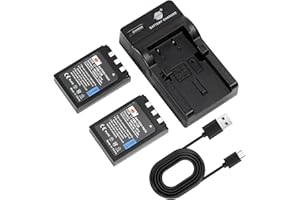 DSTE ELECTRON DSTE LI-10B - Batería y cargador para cámaras Olympus Camedia C-50, C-60, C-70, C-470, C-760, C-765, C-770, C-5000 y C-7000 (2 unidades)