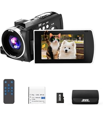 Besteker Video Camcorder, Portable HD 1080p IR Night Vision with