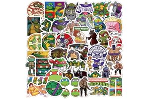 ZKTSRY Lot de 100 autocollants en vinyle imperméable pour bouteilles d'eau, ordinateur portable, skateboard, motif tortues Ninja