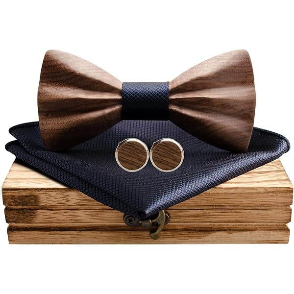 Papillon in legno di mogano, wood-bowtie raso beige – Olimar Legno