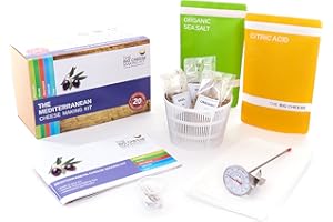 THE BIG CHEESE MAKING KIT The Mediterranean Cheese Making Kit | Make 5 Easy Vegetarian and Gluten-Free Cheeses Perfect Foodie Gift | Fast, Fresh Homemade Cheese | Includes A Recipe Book and Ingredients, 740g
