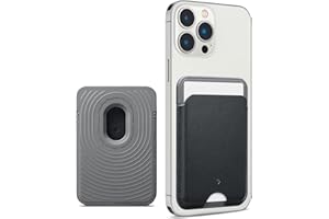 Caseology Nano Pop Magnetic Wallet [Potente Estructura Doble] Silicona Antideslizante y Tarjetero magnético [Versión Mejorada] para iPhone 15 14 13 12 11 - Black Sesame