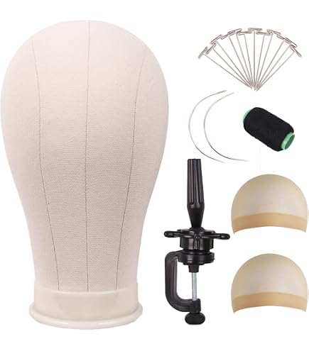 Perückenständer Mit Kamm & Clips – Höhenverstellbarer Trainingskopf Für Friseure & Styling