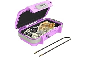 Tragbarer Tresor, Ankilo Sicherheitsbox mit Zahelncode,Wasserdicht Anti-Diebstahl Mini Tresor Zahlenschloss mit abnehmbarem Drahtseil Sicherheitssafe,Schlüsseltresor Schlüsselbox für Hause,Büro,Hotel