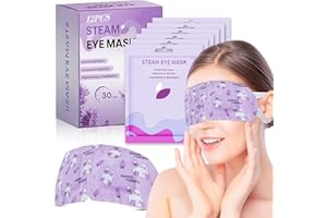 NACERLARY 12 Packs Steam Eye Mask, Lavender Steam Eye Masks for Sleeping, Heated Warming Eye Mask for Puffy Eyes, Travel Essentials, Sleep Gift