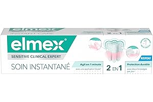 ELMEX - Dentifrice Sensitive Soin Instantané au fluorure – protection durable pour les dents sensibles – agit en seulement 1 minute¹ – cliniquement prouvée – recommandé par les dentistes - 75 ml