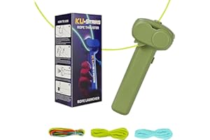 NOAYA Electric String Rope Launcher Toy - Fidget String Launcher Toys for Kids, Cool Lasso Loop Stuff for Boys, Cool String Launcher Toy, Glow In the Dark Rope Toy for Adults Boys Girls, Green