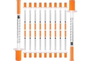 HOCUCHELAND 20 Pack 1ml Plastic Dispensing Measuring Tool, 31G 8mm 5/16'' Ultra Fine Lab Dispensers, Individually Wrapped, Multiple Uses Laboratory Accessories for PET Feeding Liquid Separation