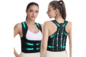 ABERE Rücken Geradehalter, Rückenstützgürtel, Haltungskorrektur Rücken Damen und Herren, Atmungsaktive und Verstellbare Rückentrainer Schultergurt, Gerader Rücken Geradehalter Haltungstrainer Schwarz