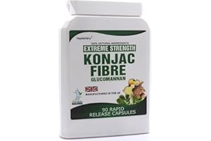 BODY SMART HERBALS 90 Konjac Fibre Glucomannan Capsules Weight Management High Strength One Bottle Food Supplement