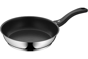 WMF 733646299 Devil Padella, Ø 24 cm, rivestita in acciaio inossidabile Cromargan, manico in plastica, adatto all'induzione