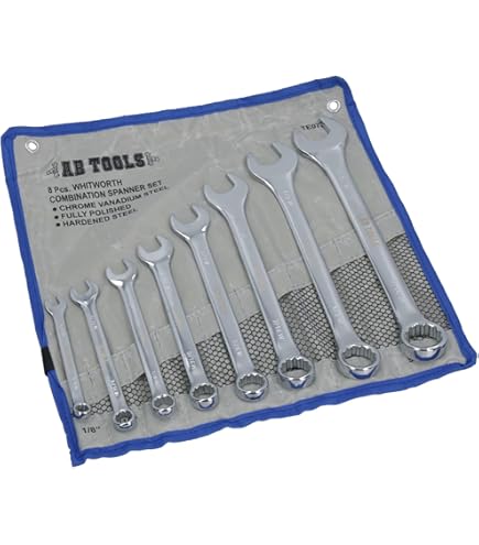 Whitworth / BSF / BSW 3/8" Drive Shallow Sockets 7pc Set 1/8"-1/2" Bi Hex LSR29