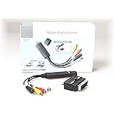 USB 2.0 to Scart adapter , Easy Capture with EASY DVD Maker , easy recording from your TV / DVD / Video recorder , RCA Analog to Digital , rescue your VHS Cassettes , Video or Picture , inkl. Audio Video grabber