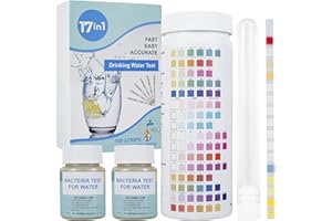 EUMMY Water Testing Kits with Tube 100 Pcs 2 E. coli Power Reliable Drinking Water Test Strips for Well and Tap Accurate Water Quality Test Kit for Hardness PH Mercury Lead Iron Copper and More