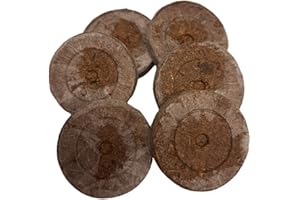 Lasama 100 Stück Jiffy-7 Torfquelltöpfe Ø 42/44 x H 42 mm, Aussaaterde Anzuchterde Torftablette