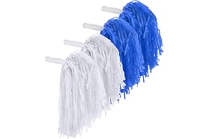 PANGDA Cheerleading-Pompons, für Sport, Tanz, Cheer, Kunststoff, für Sport, Teamgeist, 12er-Pack