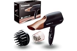 Panasonic EH-NA65CN Nanoe suszarka do włosów z dyfuzorem, dysza do szybkiego suszenia i stylizacji, 3 poziomy prędkości i 4 poziomy temperatury, dla widocznego połysku, moc 2000 W, ergonomiczny