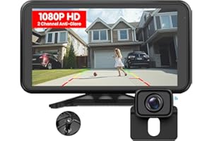 Wireless Reversing Camera 1080P: HD Night Vision Reversing Camera Wireless, 4.8" Monitor Support 2 Reverse Cameras Stable Signal, IP69K Waterproof Foxpark Reversing Camera Kit for Van Car SUV Trailer