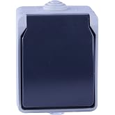 Dio Socket 2P+T on Aquatop Surface IP54 Grey and White
