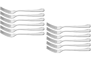 Otto Koning - Anna – Set of 12 Stainless Steel Forks, Table Forks with Mirror Polished Finish, Dinner Forks Set of 12 Pieces. Classic and Elegant Design.