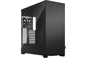 Fractal Design Pop XL Silent Black - Tempered Glass Clear Tint - Bitumen panel and sound-dampening foam – TG side panel - Four 120 mm Aspect 12 fans included – E-ATX Silent Full Tower PC Case