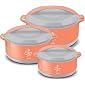 MILTON Divine Jr Inner Steel Casserole Gift Set of 3, Orange