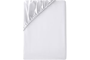 BELDORA Anti-Allergy Anti-Bacterial Brushed Microfibre Fitted Bed Sheet - 28cm Depth, Easy Care, Fade Resistant (White, 4ft Small Double)