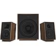 Klipsch ProMedia Heritage 2.1 Multimedia Mid Century Modern Desktop Computer Speaker Monitors with 8” Subwoofer - Walnut