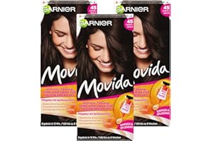 Garnier Movida Tinta Intensa, Colore no. 45 Marrone Scuro, Senza Ammoniaca, Set da 3 (3 x 250 g)