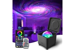 DAMAHOU Galaxy Projector,Star Projector with Smart App/Remote Control,Night Light Kids for Bedroom,Aurora Galaxy Light Projector with Bluetooth Speaker,14 Colors,3 White Noise Starlight Projector,Gift for Kid