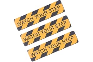 OQingluan Anti Slip Safety Grip Tape for Stairs, 15cm*60cm 3pcs, Non Slip Tape Improving Grip, High Traction Safety Tape, Hazard Caution Tape for Indoor and Outdoor, Black & Yellow