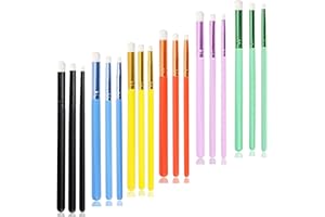 Yoseng Detailed Mini Ink Blending Brushes for Card Making, 3 Models Sizes,6 Colors-18 pcs, Small Art Blending Tool for Ink Blending,Use with Intricate Stencils,Deal with Small Details