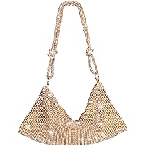 SHUOHONG Clutch Damen Abendtasche - Glitzer Pailletten, Reißverschluss, 23x15x7 Cm Kapazität