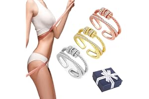 QOSNEOUN Jansio Threanic Triple-Spin Ring, Jansio Threanic Triple-Spin Ring Weight Loss, Vikanda Thermogenic Moissanite Spinner Ring, Feelief Zirconica Triple Fidget Ring (3 Color)