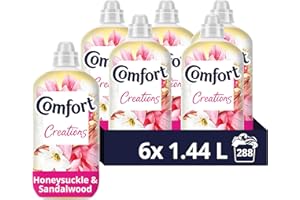 Comfort Creations Honeysuckle & Sandalwood Fabric Conditioner with Stay Fresh technology for 100 days of freshness + fragrance* 288 washes (6x 1.44 L)