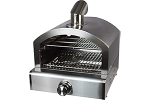 ACTIVA Four à pizza avec affichage de la température pour barbecue au charbon de bois et à gaz Four à pizza avec pierre à pizza