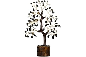 NARIBABU Black Tourmaline Crystal - Money Tree - Good Luck Crystals - Feng Shui Tree - Crystal Tree - Crystal Bonsai Tree - Meditation Decor - Crystal Gifts for Women