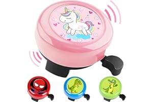 QXNDXQ Campanello Bici Bambino Ragazze Ragazzi,Campanello per Manubrio per Bambini in Lega di Alluminio,Il Suono Della Suoneria è Chiaro e Forte per Bicicletta Mountain Bike Scooter Bici Senza Pedali