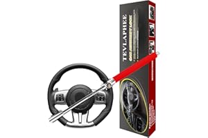 Tevlaphee Lenkradkralle, Lenkradschloss für Auto, Auto Diebstahlsicherung, Lenkradsperre Wohnmobil, Auto-Kralle als Wegfahrsperre, Universal(Rot)