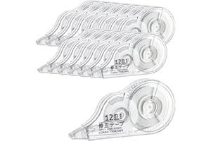 Moicainy Korrekturbänder 12m x 5mm Korrekturroller Korrekturmaus Set, 14er Pack, Ideal für das Büro, das Home Office oder die Schule, Weiß