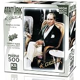 Ks Games 500 Par&ccedil;a Kahve i&ccedil;en Atat&uuml;rk Puzzle - 20060