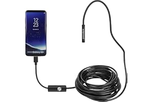 pancellent Endoscopio Android 2.0 Megapixel CMOS HD 2 in 1 Impermeabile Periscopio per Macchina Fotografica di ispezione Cavo Rigido Snake (5 Metes) per Dispositivo Tablet Smartphone