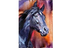 MXJSUA DIY 5D Diamond Painting Full Round Drill Kit Rhinestone Picture Art Craft para la decoración de la Pared del hogar 30x40 cm Gris Azul Caballo