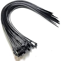 Extra Lange Kabelbinder 1000mm - 12mm Breite, Nylon, UV-Beständig, Schwarz (10 Stück)