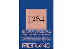 Honsell Fabriano 19100655 Bristol Pad 1264 - Bloc de notas (4 capas, 200 g/m², DIN A3, 50 hojas), color blanco