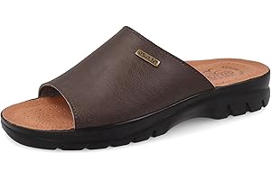 Fly Flot Albareto: Ciabatte Uomo in Evopell, Aperte sulla Punta, Sottopiede in Pelle